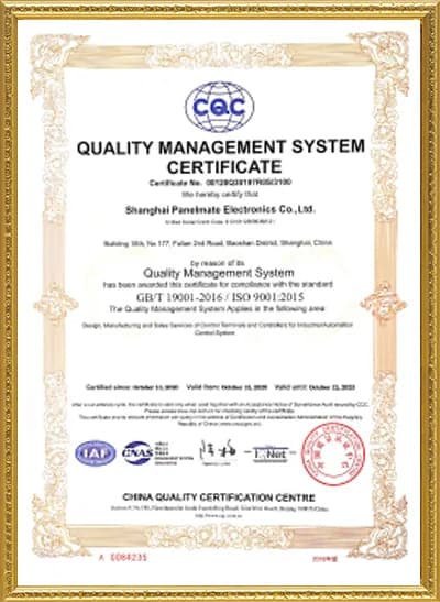 CQC ISO 9001 quality management system